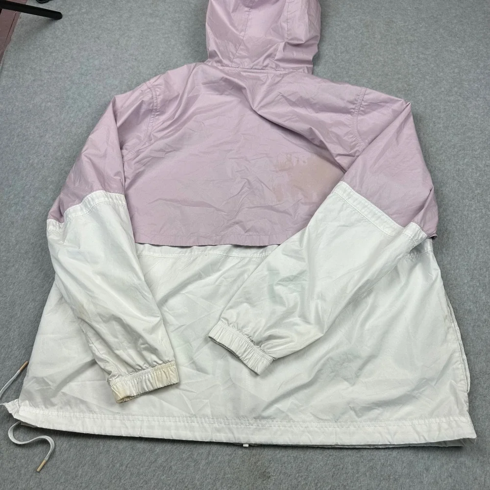 Nike Womens Windrunner Hooded Windbreaker Jacket Purple White Size XL